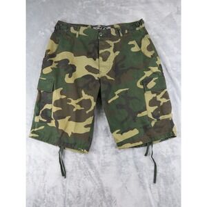 Royal Blue Camo  Cargo 32-36 Shorts Mens L Tactical Multi Pocket Paratrooper